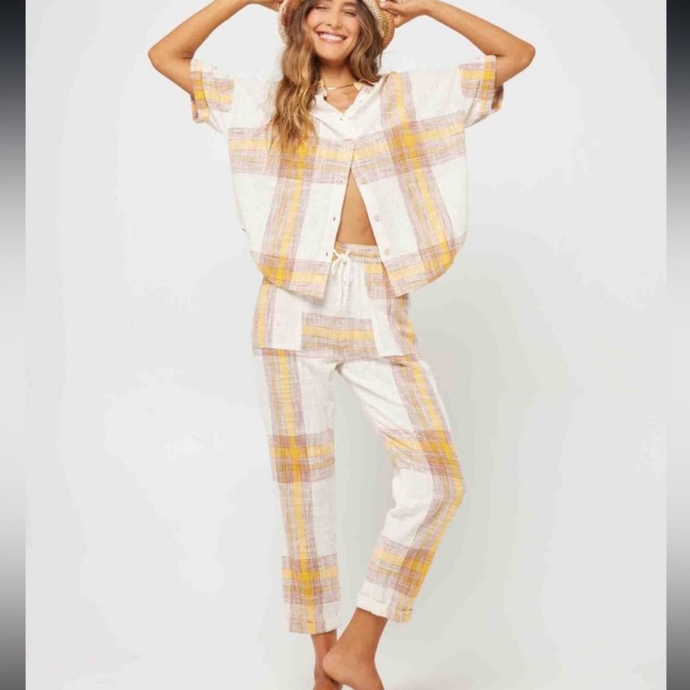 L*Space Women’s Plaid Drawstring Jogger Pants